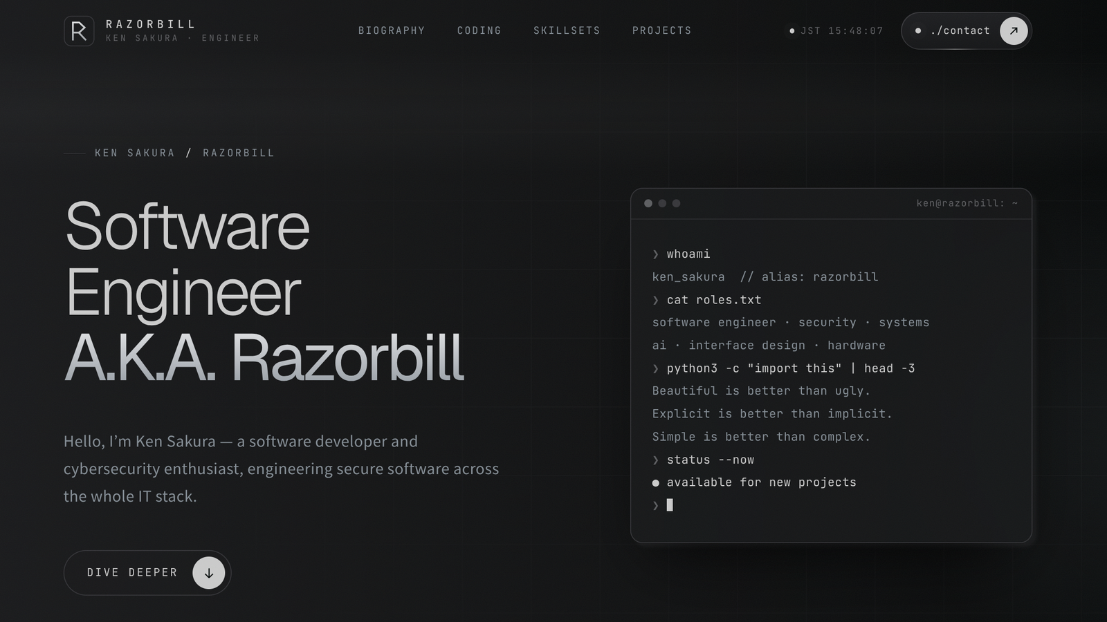 Razorbill website homepage